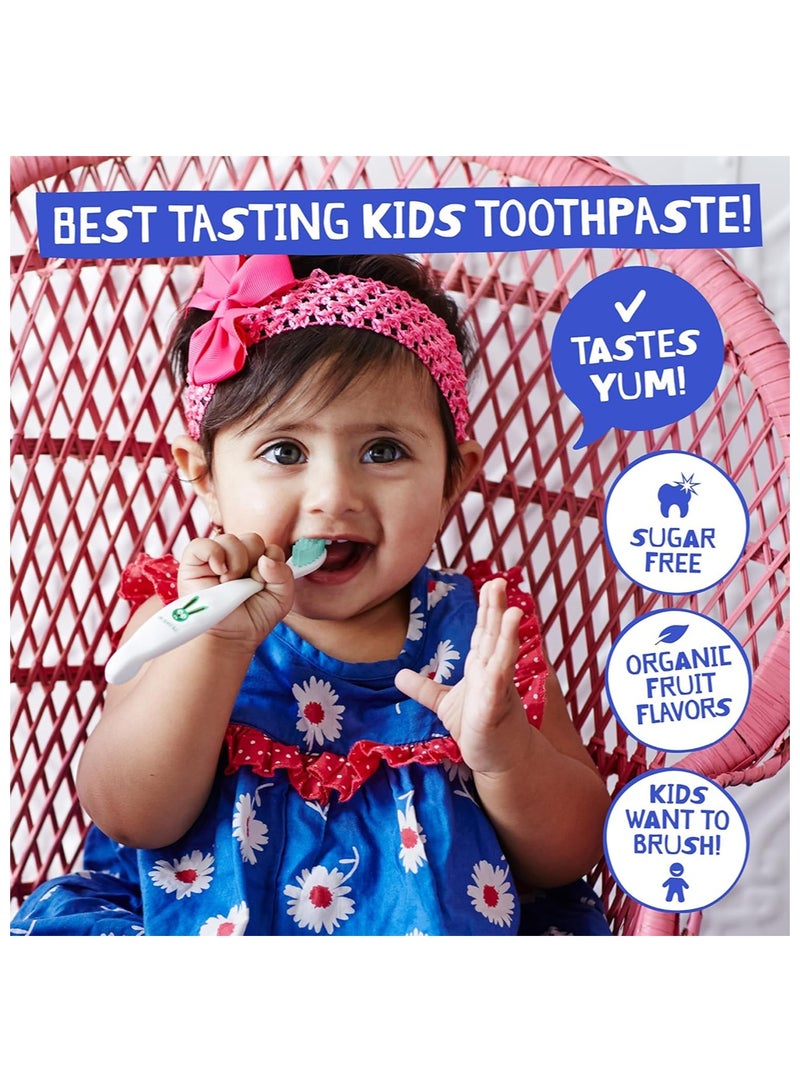 Jack N' Jill Kids Natural Toothpaste 50g Suitable from 6 Months+, Made With Natural Ingredients, Fluoride Free Training Toothpaste, 40% Xylitol, BPA Free, Helps Soothe Gums & Fight Tooth Decay, Strawberry Flavour - Image 5